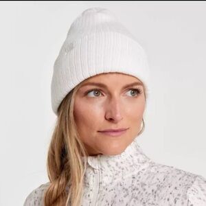 NWT Calia Easentials Ribbed Beanie Womens One Size ivory Winter Hat cream